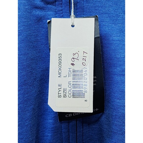 NWT Cutter & Buck Shoreline 1/4 Zip Pullover Blue LT Large Men Golf MSRP $95 - Picture 2 of 8